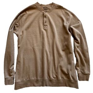 L.L. BEAN FLEECE LINED TAN LONG SLEEVE MENS SIZE XXL OUTDOORS CLASSIC COMFY